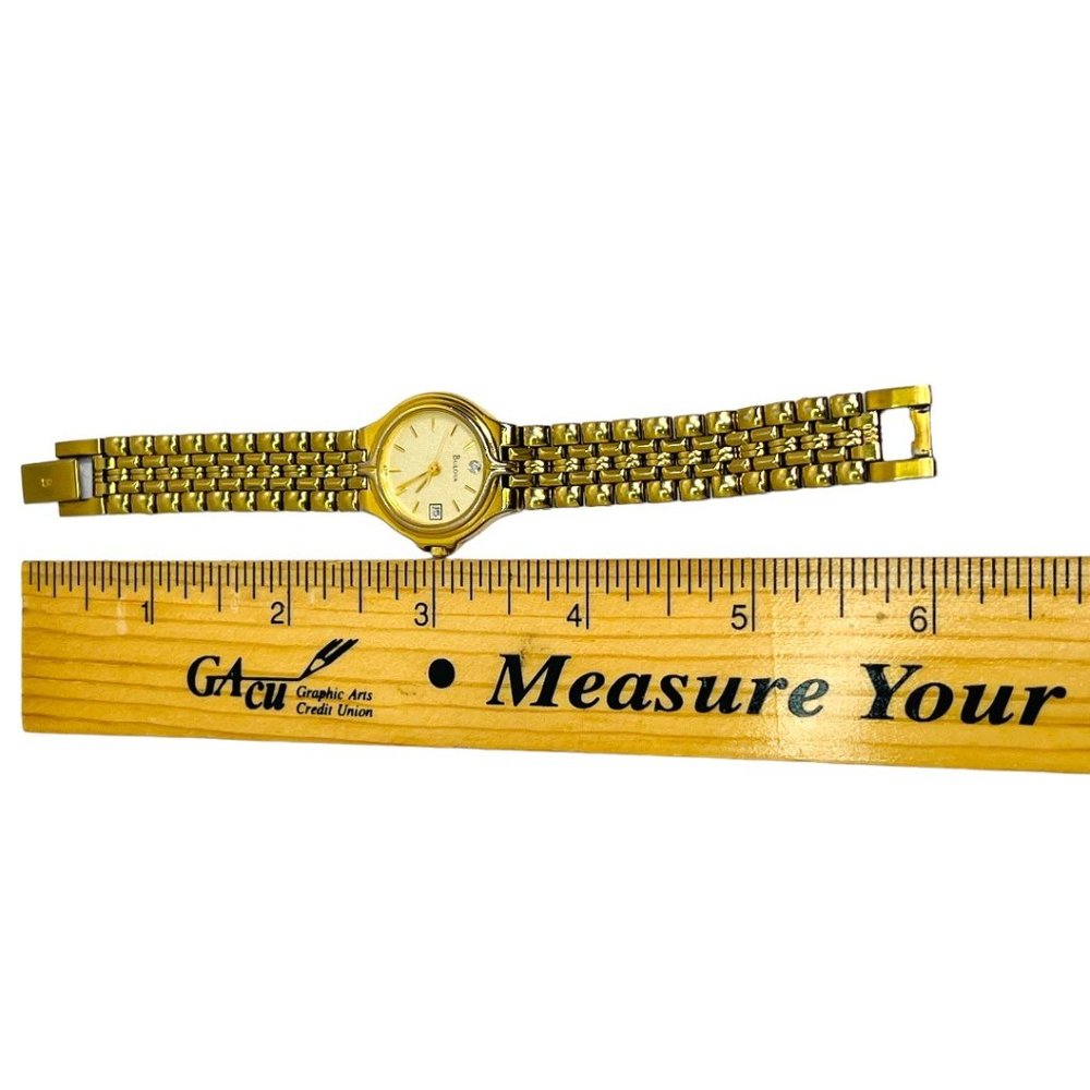 Vintage Bulova Women's Quartz Diamond Accent Gold Tone Ladies Analog Watch - Picture 7 of 15